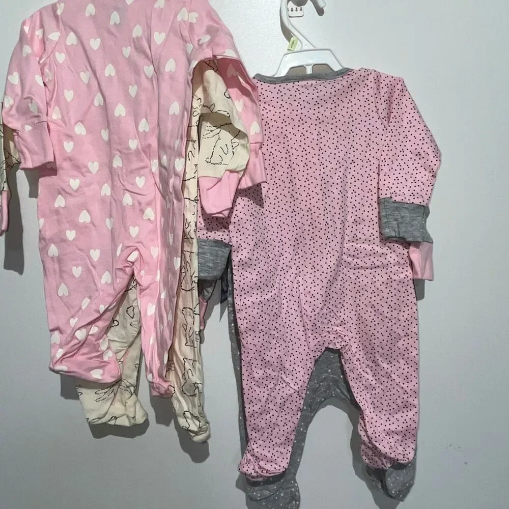 Gerber Baby‎ Girl's Multicolor One Piece Bodysuits Size 0-3 Months NWT Set of 4
